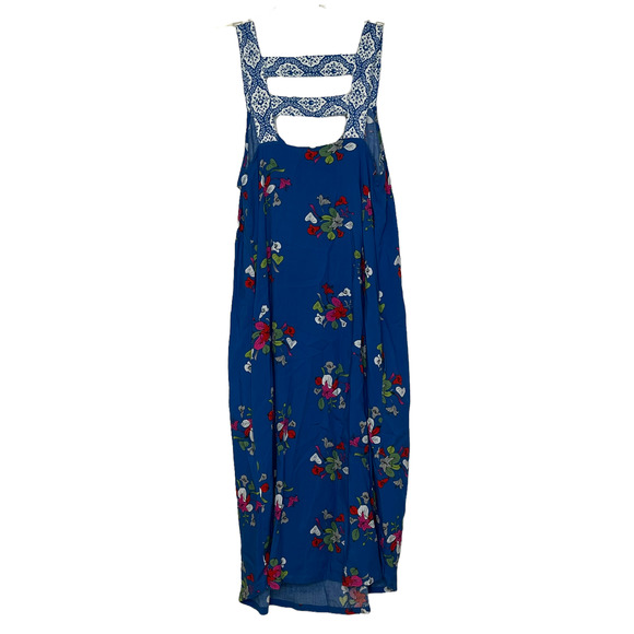 Matilda Jane Womens Dress Size Medium Blue With Colorful Floral Lined Rayon - Picture 5 of 5